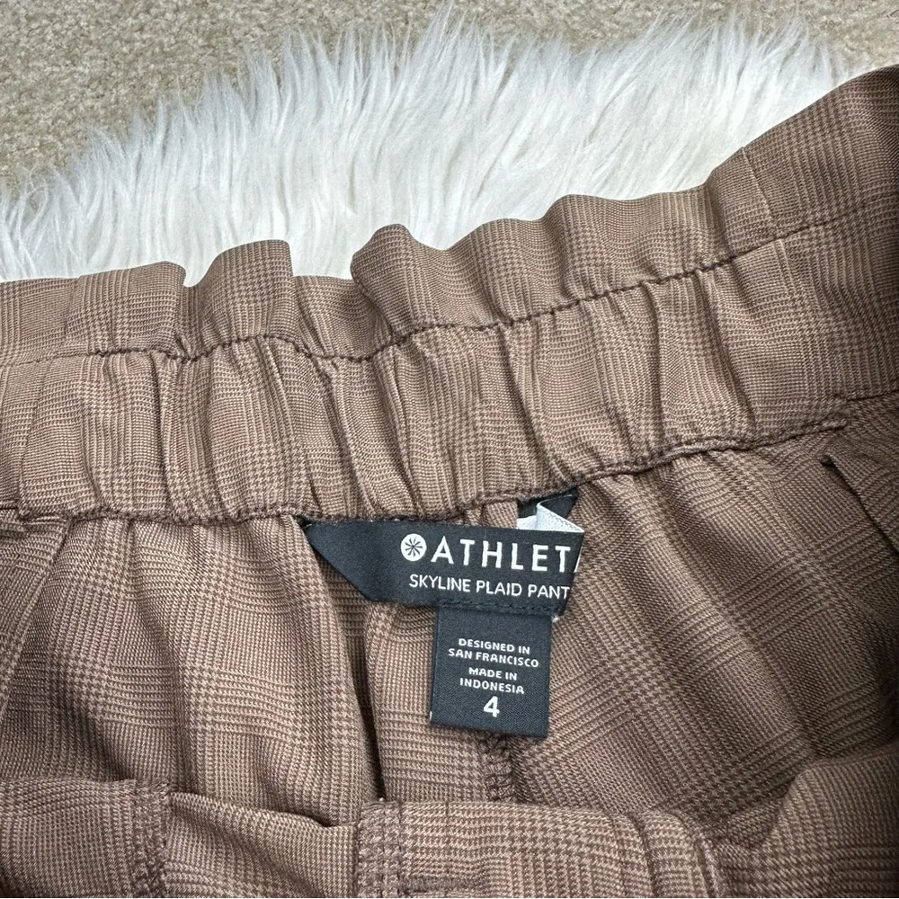 Athleta Skyline Plaid Pant II Brown Plaid_5